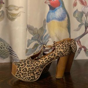 Jeffrey Campbell leopard platforms, 40